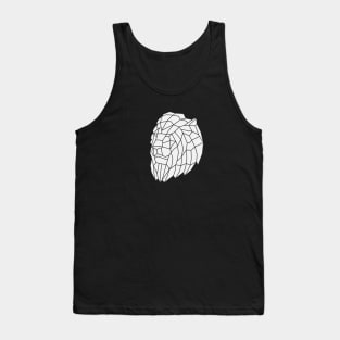 Geometric Lion Head Outline Tank Top